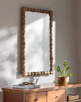 Xevae Camel Wood Mirror