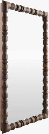 Wehai Dark Brown Wood Mirror