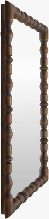 Wehai Dark Brown Wood Mirror