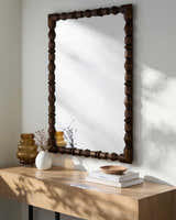 Wehai Dark Brown Wood Mirror