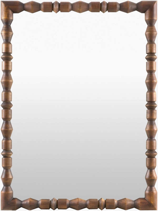 Wehai Dark Brown Wood Mirror