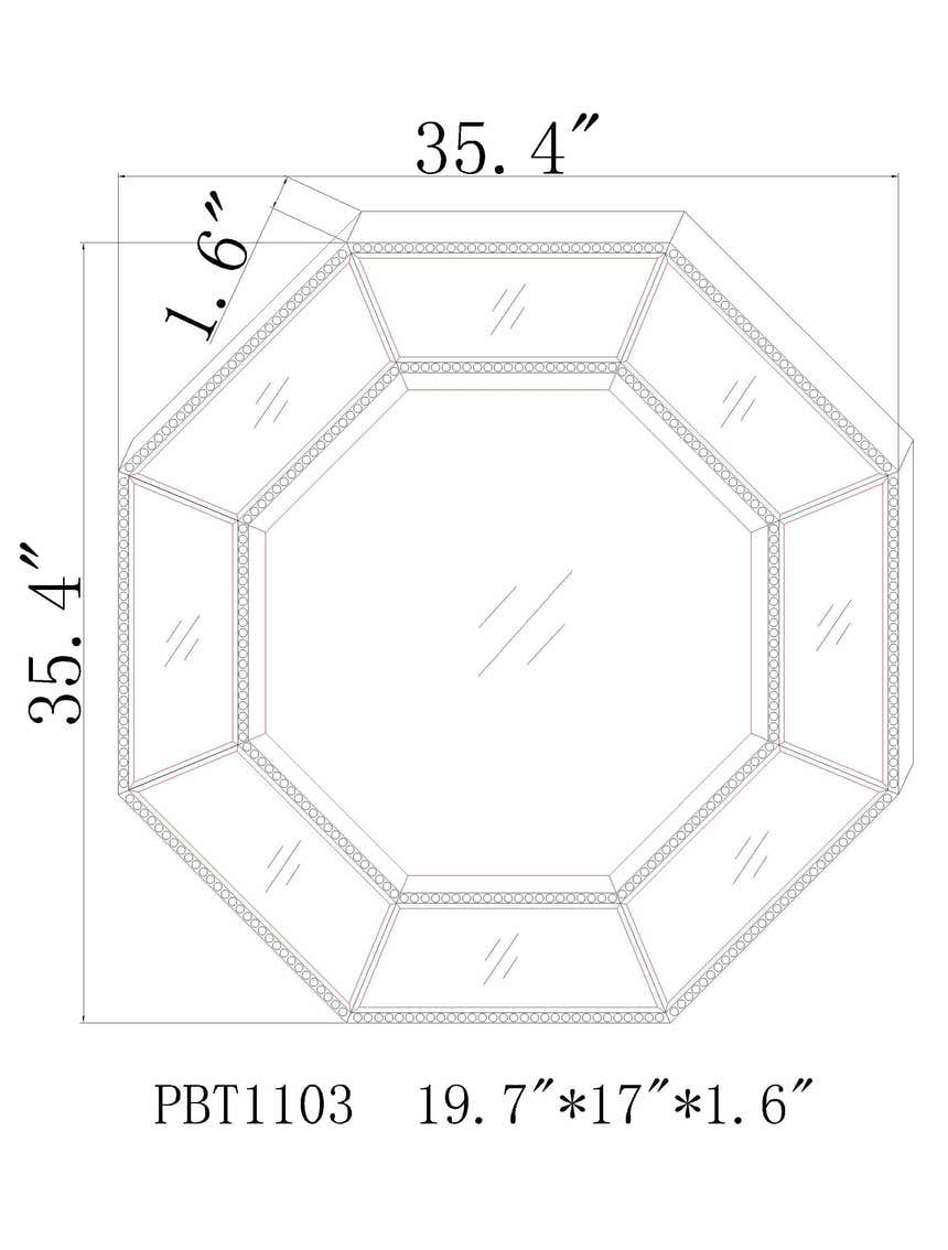 Swellendam Gold Octagonal Mirror