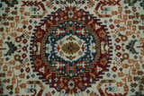 Tabriz Antique Hand Knotted Traditional Ivory and Rust Multi Size Wool Rug