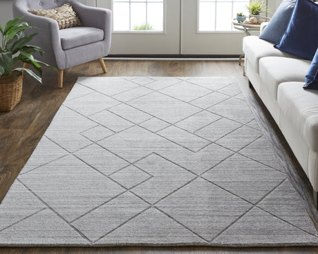 Feizy Redford Transitional Solid - Gray/Silver Area Rug