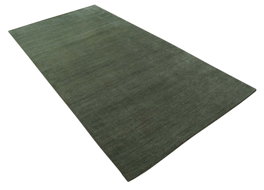 Teal and Brown Modern Contemporary Design Custom Made wool Rug