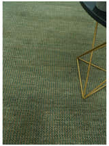 Teal and Brown Modern Contemporary Design Custom Made wool Rug
