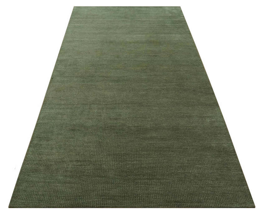 Teal and Brown Modern Contemporary Design Custom Made wool Rug