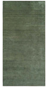 Teal and Brown Modern Contemporary Design Custom Made wool Rug