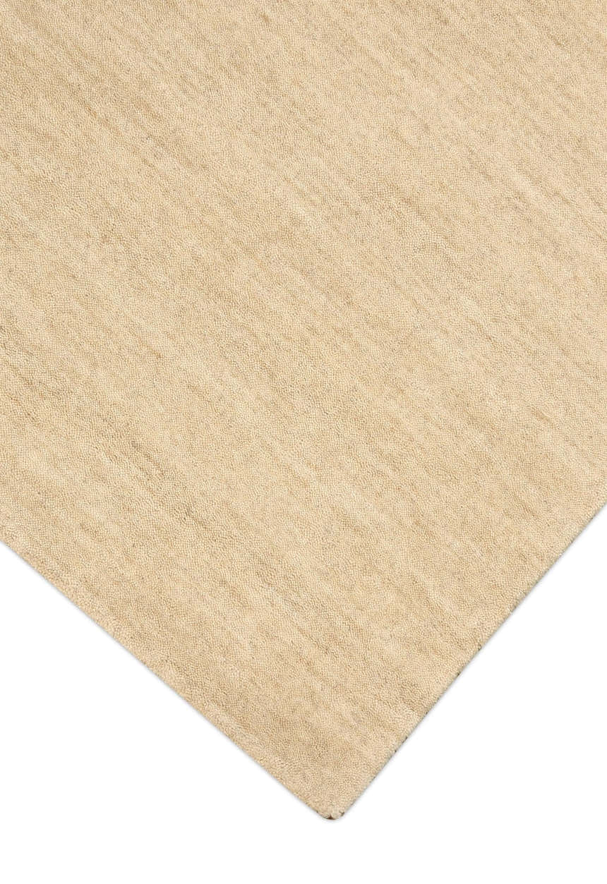 Terrain Hand Loomed Modern Beige Solid Design Wool Area Rug