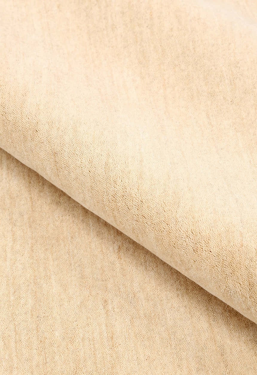 Terrain Hand Loomed Modern Beige Solid Design Wool Area Rug