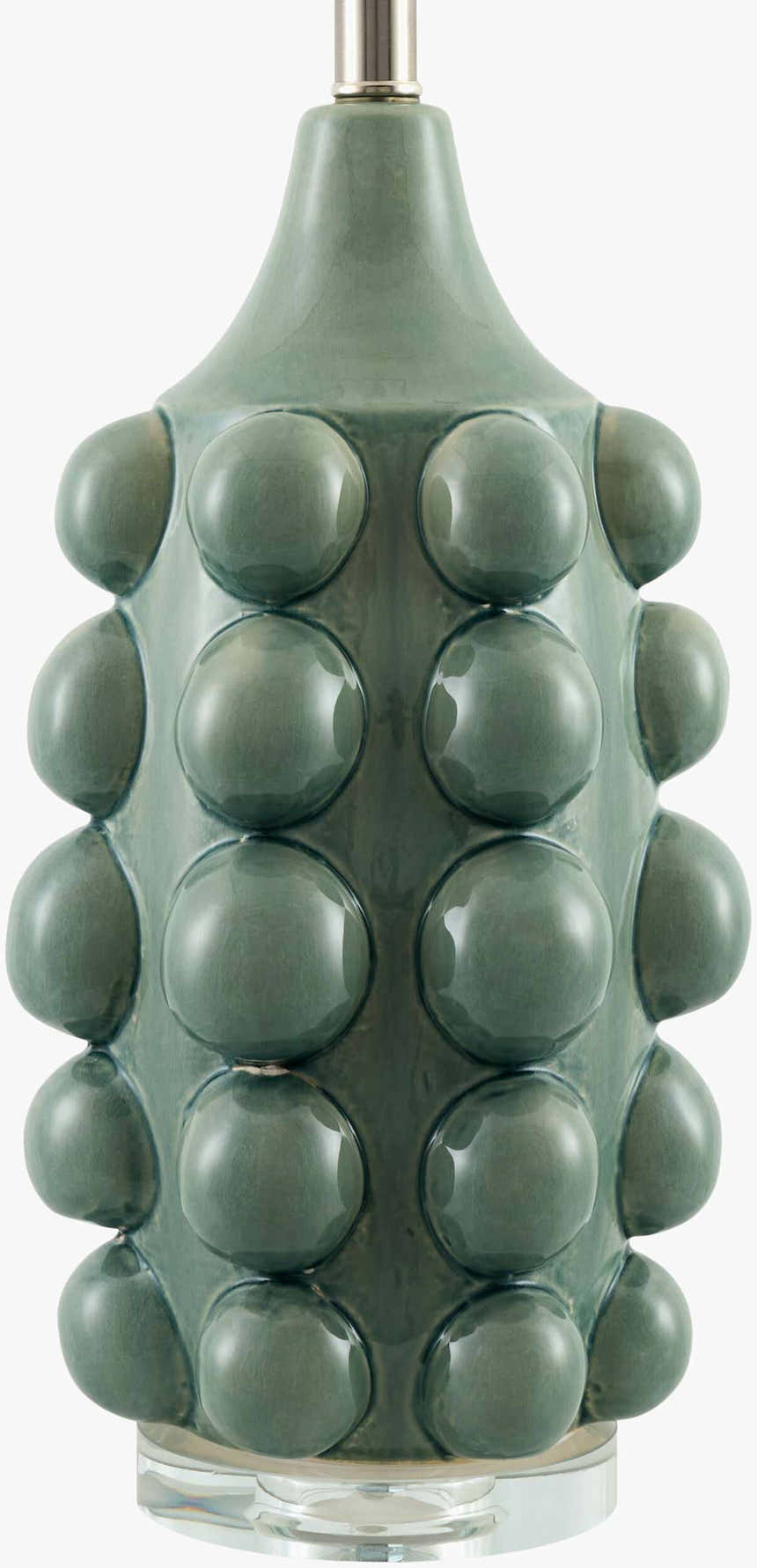 Dark Gray Modern Table Lamp with linen details for bedside or console tables