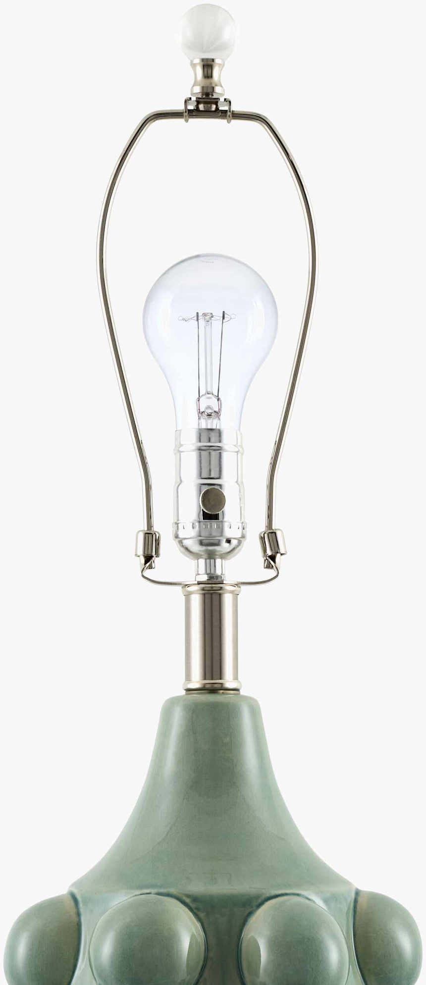 Dark Gray Modern Table Lamp with linen details for bedside or console tables