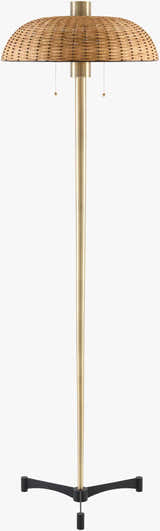 Brasson Antique Brass Classic Traditional Iron Accent Floor Lamp