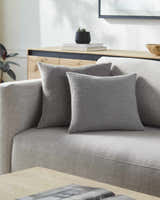Tevin Medium Gray Throw Pillow