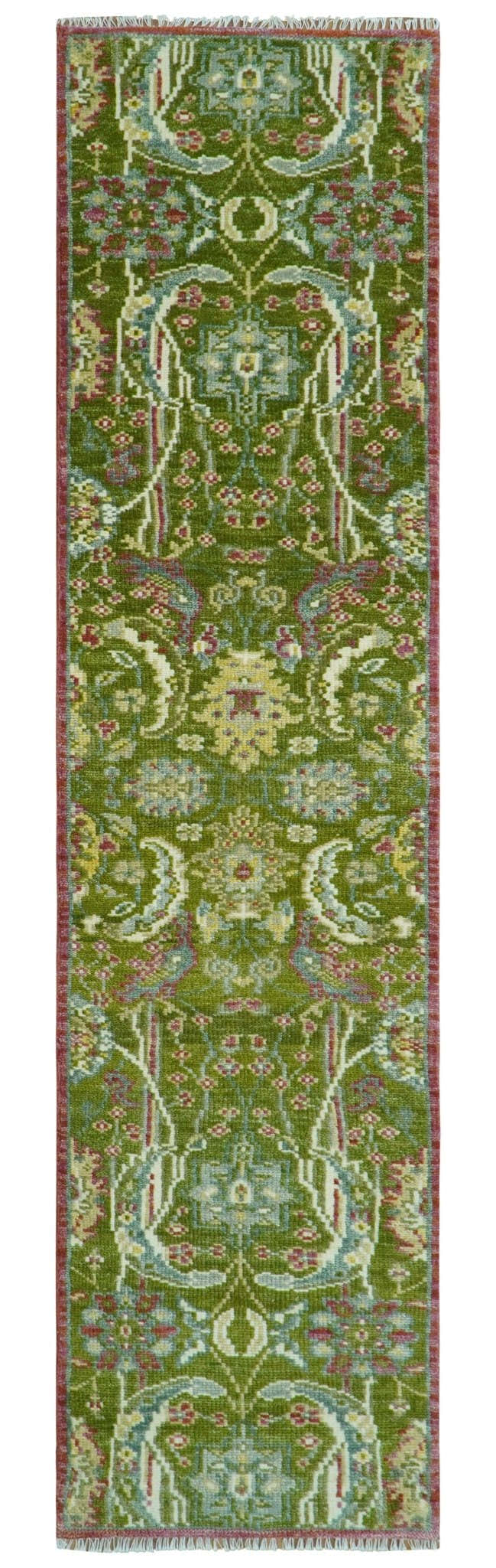The Peacock Garden Bird Hand Knotted Custom Made Wool Area Rug
