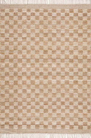 Ionut Checkered Jute Area Rug