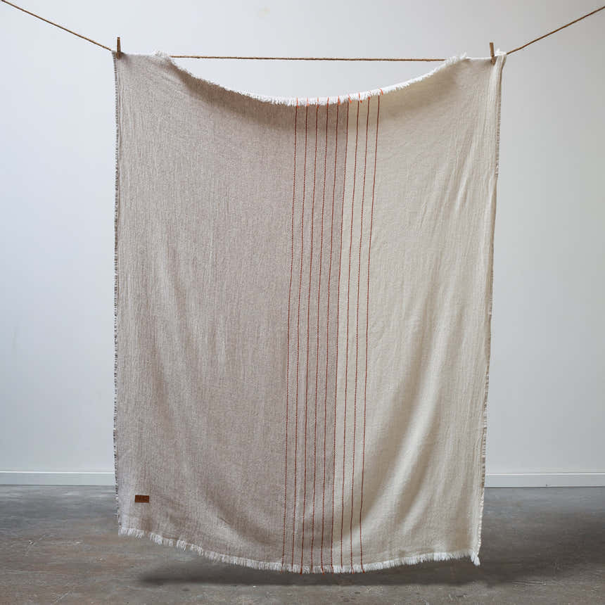 Horizon Throw - Cream, beige and rust