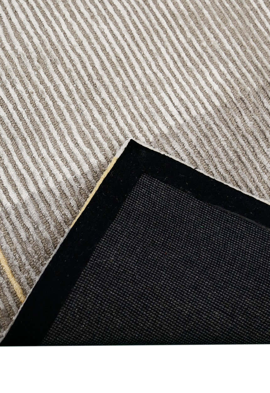Ticktack Modern Ripple Gray Hand Tufted Wool Area Rug
