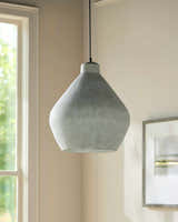 Rich Dark Gray Rustic Pendant Light for kitchen islands or dining areas