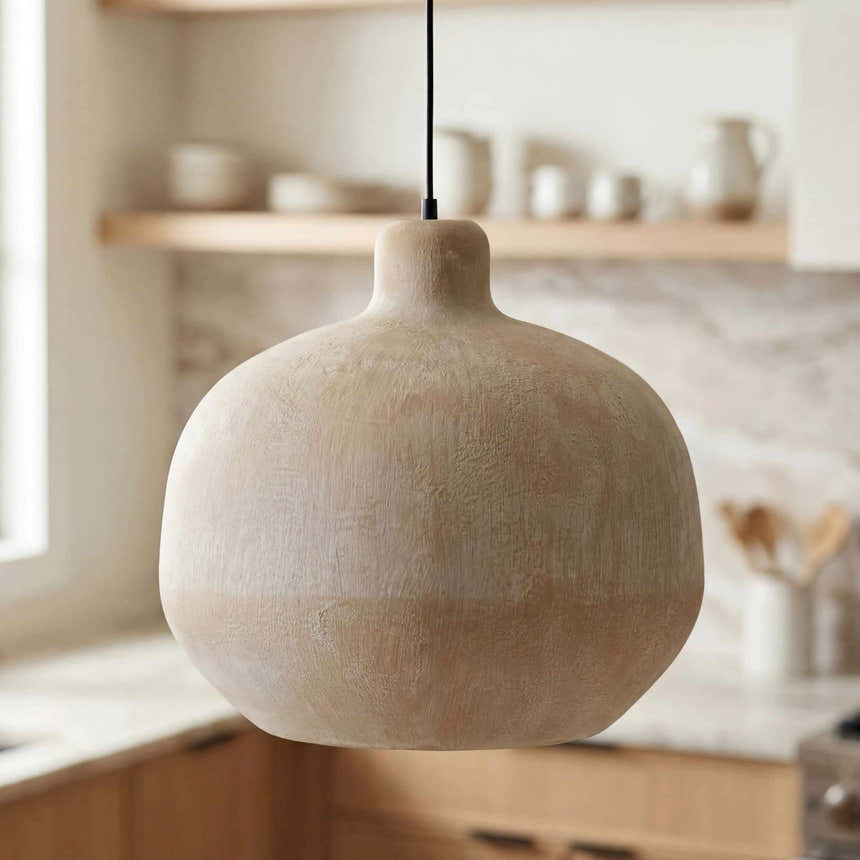 Soft Dark Gray Rustic Pendant Light for kitchen islands or dining areas