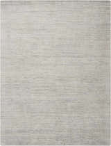 Close-up of the handmade Nourison OCEAN Mist Rug. Blue mid-century modern design with subtle texture.