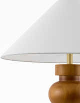 Orange Modern Table Lamp with linen details for bedside or console tables