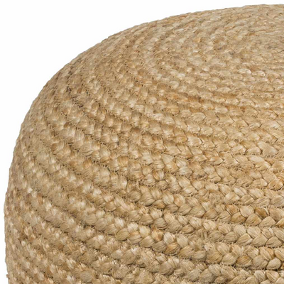 Kaumakani Knitted Jute Round Pouf