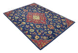 Traditional Blue and Red Hand Tufted Turkish Design Wool Area Rug