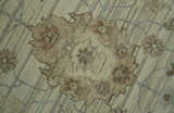 Traditional Oushak  Beige, Brown And Blue Hand Knotted Custom Made Wool rug
