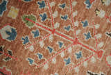 Traditional Oushak Tree of Life Rust and Brown Hand Knotted Wool Rug