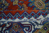 Traditional Rust, Ivory, Beige and Charcoal Multi size Hand knotted Wool Area Rug