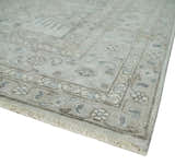 Tree of life Antique Distressed Finished Gray and Silver Low Pile Multi Size wool Area Rug
