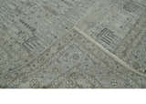 Tree of life Antique Distressed Finished Gray and Silver Low Pile Multi Size wool Area Rug