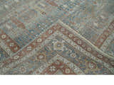 Tree of life Antique Distressed Finished Gray, Silver and Rust Low Pile Multi Size wool Area Rug