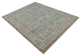 Tree of life Antique Distressed Finished Gray, Silver and Rust Low Pile Multi Size wool Area Rug