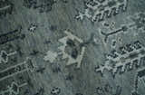 Tree of life Gray, Charcoal and Ivory Hand knotted Traditional Floral Multi Size wool Area Rug