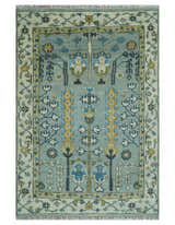 Tree of life Silver and Ivory Hand Knotted Traditional Multi Size Wool Area Rug