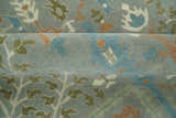 Tree of life Traditional Floral Gray, Beige, Green and Dark Peach Hand Tufted wool Area Rug