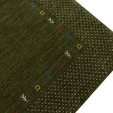 Tribal Border Design Hand Loomed Wool Area Rug