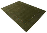 Tribal Border Design Hand Loomed Wool Area Rug