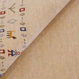 Tribal Border Ivory Design Hand Loomed Wool Area Rug