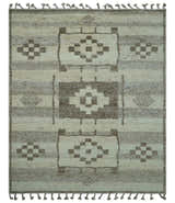 Tribal Custom Made Contemporary Beige Hand knotted Wool Area Rug