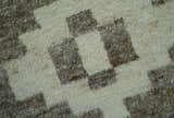 Tribal Custom Made Contemporary Beige Hand knotted Wool Area Rug