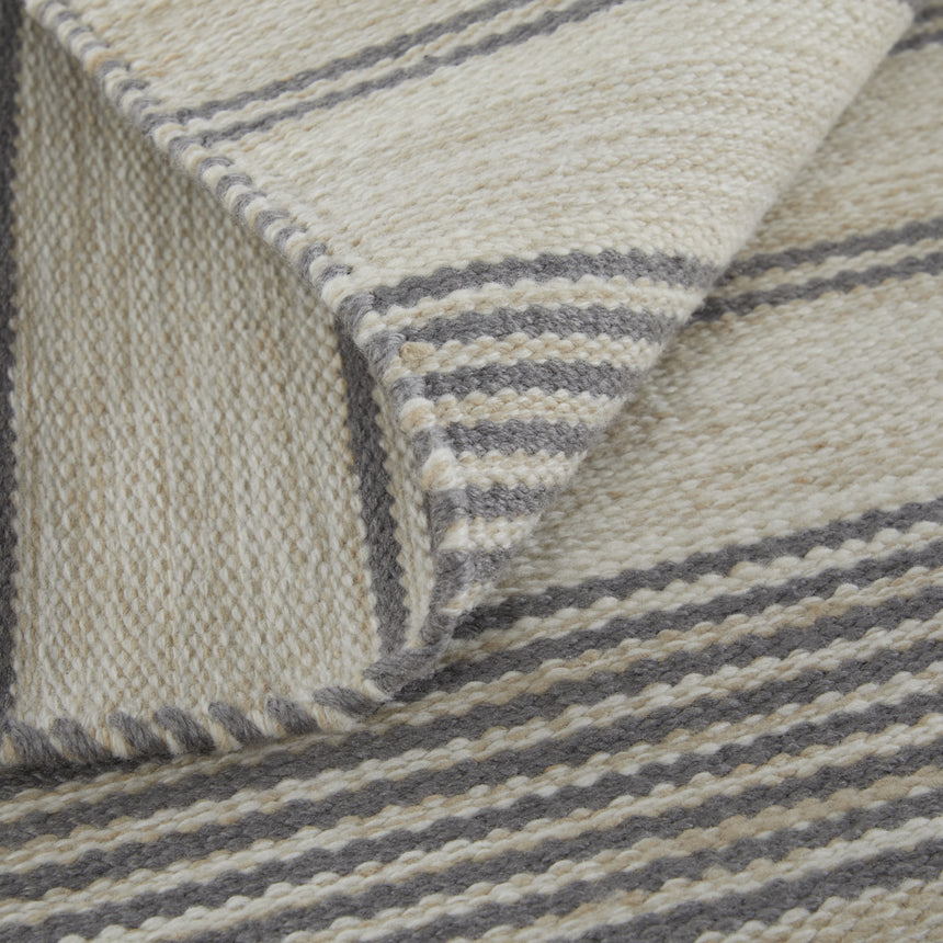 Feizy Duprine Transitional Stripes - Gray/Ivory Area Rug