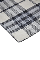 Feizy Crosby Transitional Plaid - Ivory/Blue/Black Area Rug - Clearance