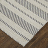 Feizy Duprine Transitional Stripes - Gray/Ivory Area Rug