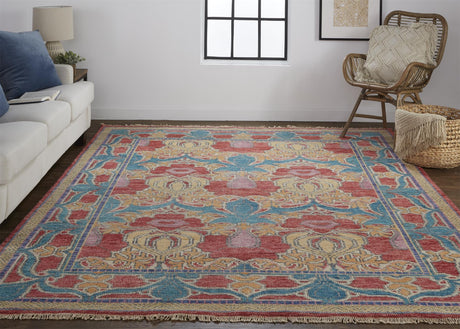 Feizy Beall Traditional Oriental - Blue/Red/Yellow Area Rug