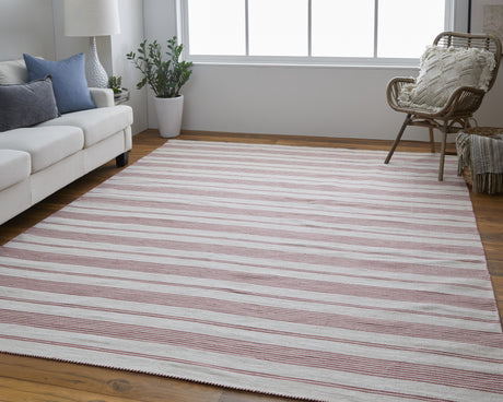 Feizy Duprine Transitional Stripes - Red/Ivory Area Rug