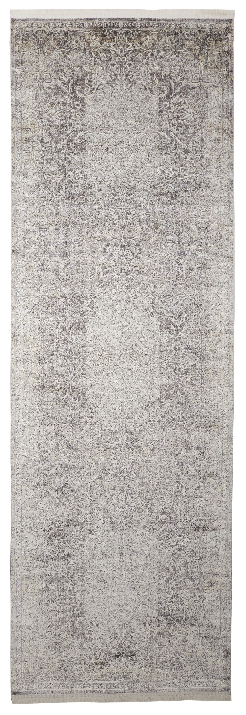 Feizy Sarrant Transitional Medallion - Gray/Ivory/Tan Area Rug