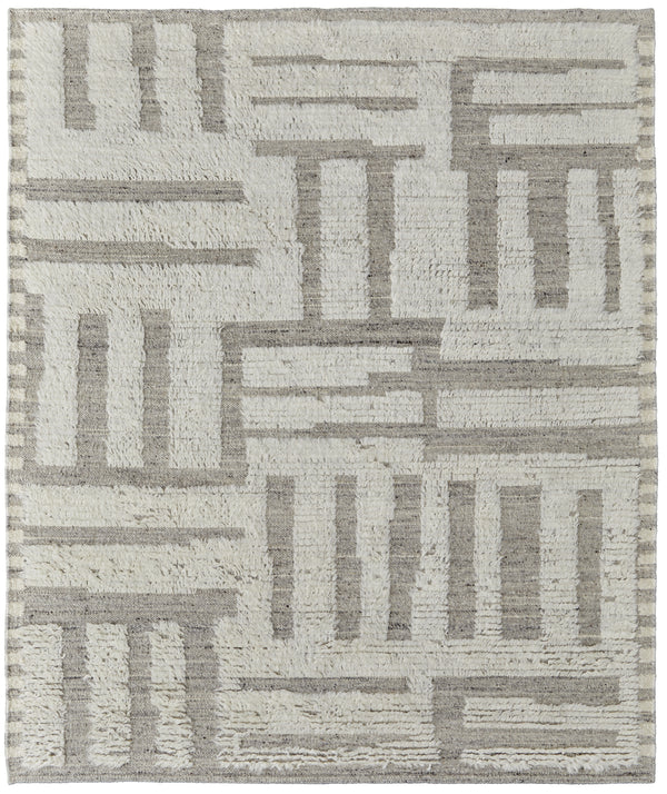 Feizy Ashby Transitional Geometric - Gray/Ivory Area Rug